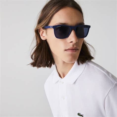 modified rectangle plastic l.12.12 premium sunglasses|Lacoste 55mm Modified Rectangular Sunglasses .